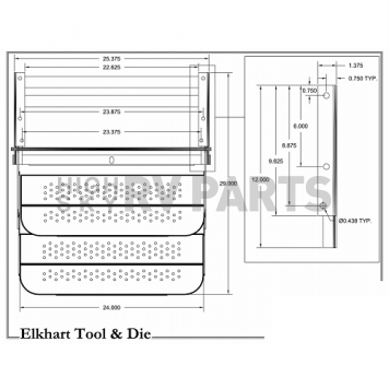 Elkhart Tool and Die Manual Folding Entry Step 24'' Double-3