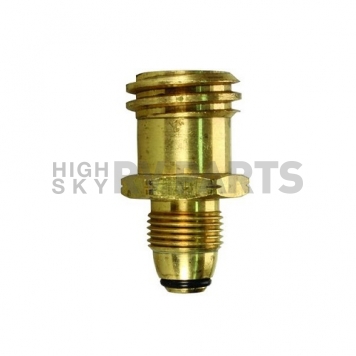 JR Products Propane Adapter Fitting Female Quick Connect x Male POL - Brass-1