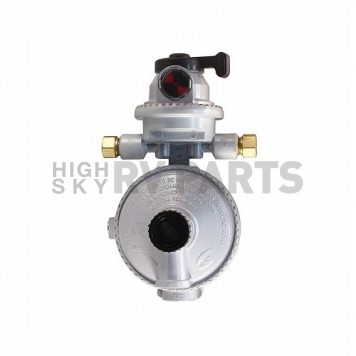 JR Products Two Stage Propane Regulator 1/4 inch Inverted Flare Inlet x 3/8 inch FPT Outlet - 07-30395-1