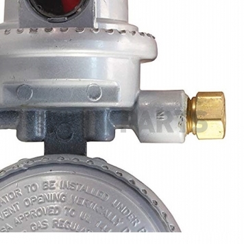 JR Products Two Stage Propane Regulator 1/4 inch Inverted Flare Inlet x 3/8 inch FPT Outlet - 07-30395-7