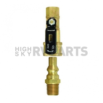 Camco Propane Hose Connector - 1/4 inch With Shut Off Valve-4