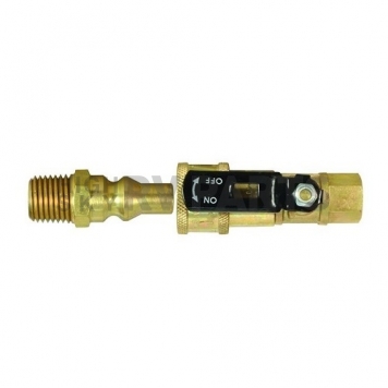 Camco Propane Hose Connector - 1/4 inch With Shut Off Valve-3