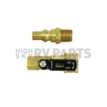 Camco Propane Hose Connector - 1/4 inch With Shut Off Valve-2