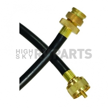 Camco Propane Hose Male x Female Swivel 1 inch-20 F Throwaway Cylinder Threads - 12'-4