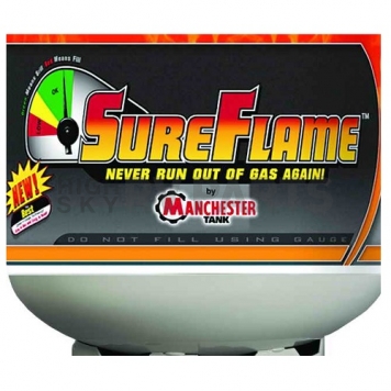 Manchester SureFlame Propane Tank - 20 Pounds Capacity White Steel-6