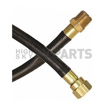 JR Products LP Supply Hose 3/8 inch Female Swivel End x 3/8 inch Male Pipe End - 24 inch Length-1