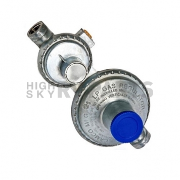Camco Propane Regulator 1/4 inch NPT Inlet x 3/8 inch NPT Outlet - Horizontal Mount-1