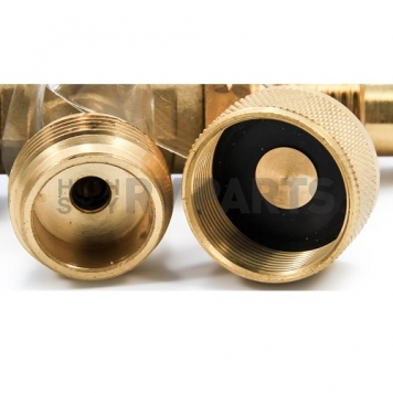 Camco Propane Supply Splitter Fitting Adapter - Brass 4 Ports - 59113-6