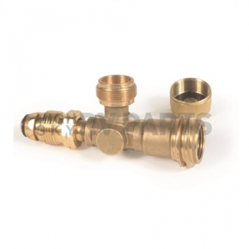 Camco Propane Supply Splitter Fitting Adapter - Brass 3 Ports - 59093-8