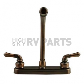 RV Kitchen Faucet 10'' Hi-Rise Classical Spout, 2 Handle, Bronze-1