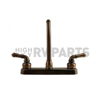 RV Kitchen Faucet 10'' Hi-Rise Classical Spout, 2 Handle, Bronze-3