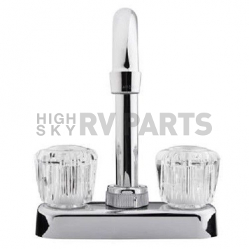 Dura Faucet RV Lavatory Faucet, Hi-Arc Spout, 2 Handle, Chrome-2