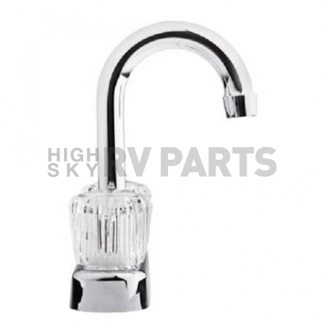 Dura Faucet RV Lavatory Faucet, Hi-Arc Spout, 2 Handle, Chrome-4