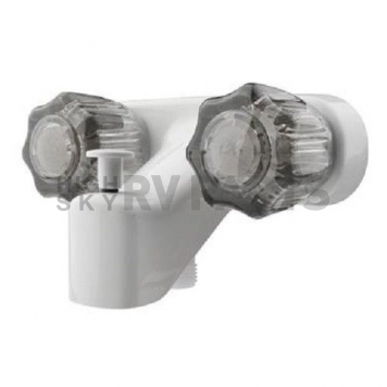 Dura Faucet 2 Handle White Plastic for Lavatory DF-SA110S-WT-3