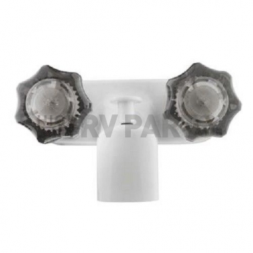 Dura Faucet 2 Handle White Plastic for Lavatory DF-SA110S-WT-4