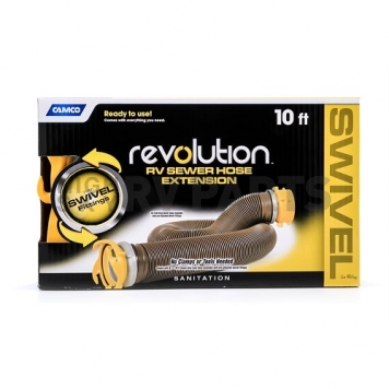 Camco Revolution Sewer Hose Extension 10' Length - with Lug and Bayonet Fittings - 39623 -3