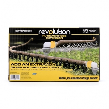 Camco Revolution Sewer Hose Extension 10' Length - with Lug and Bayonet Fittings - 39623 -7