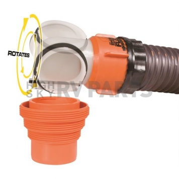 Camco RhinoFLEX Sewer Hose 4-in-1 Connector - Swivel Elbow Fitting - 39733 -16