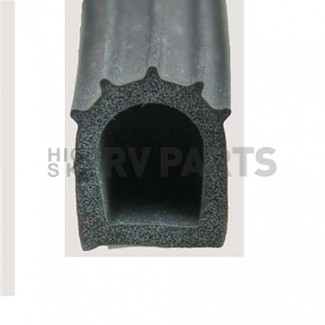 AP Products Ribbed Foam D Seal 1'' x 1'' - Black - 018-023-PT-2