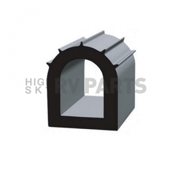D-Type Slide Out Seal White 7/8'' x 1'' Width - Black - 2828B-ST-50-1
