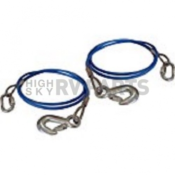 Roadmaster Trailer Safety Cable 64'' With Single Snap Hook 8000 Lbs - Set Of 2-9