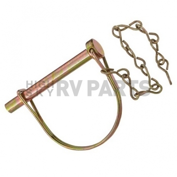 RV Designer Trailer Coupler Safety Pin Clip 5/16 inch Diameter x 2-1/2 inch With Chain H421-3