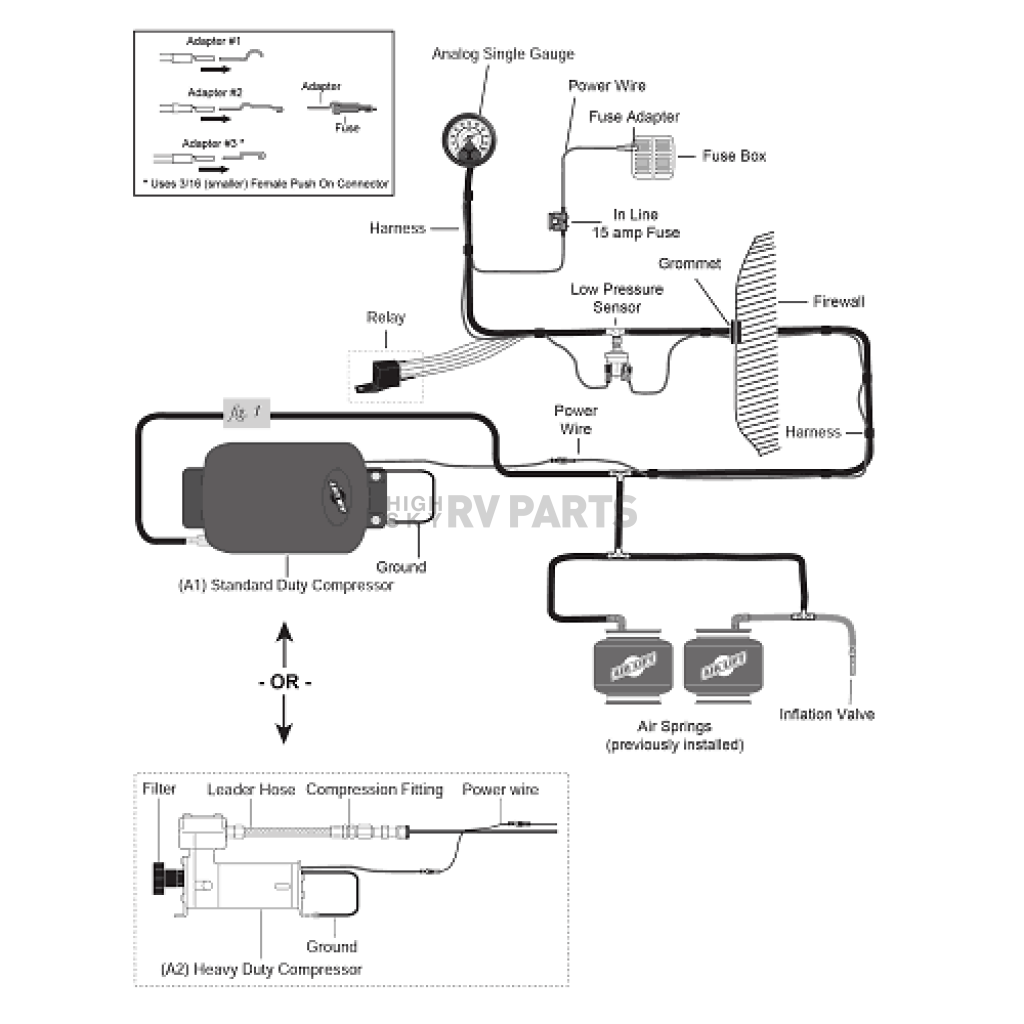 Air Lift Helper Spring Compressor Kit - 25854 | highskyrvparts.com