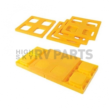 Camco Leveling Block Plastic Yellow - Large Stack - Set of 4 - 44500 -8