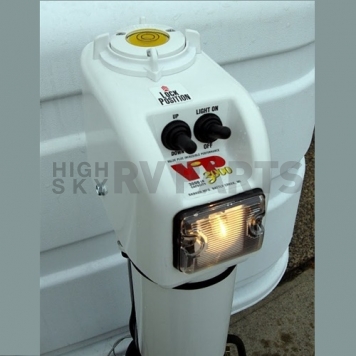 Barker VIP 3500 Power Electric A Frame Tongue Jack 18 inch - White - 30828 -8