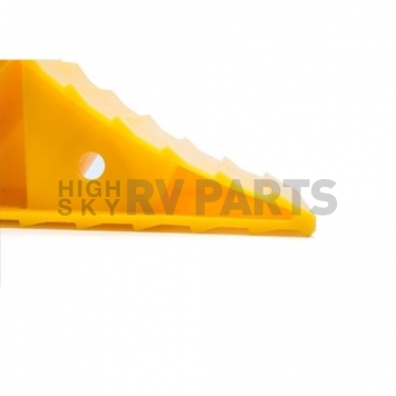 Camco Wheel Chock with Rope Hard Yellow Plastic - Single 44472 -8
