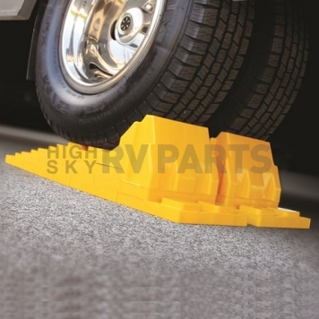 Camco Wheel Chock Yellow Plastic - Package of 2 - 44401 -9