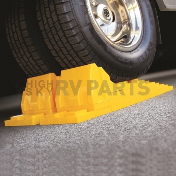 Camco Wheel Chock Yellow Plastic - Package of 2 - 44401 -1