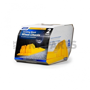 Camco Wheel Chock Yellow Plastic - Package of 2 - 44401 -4