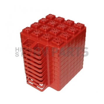 Valterra Stackers Leveling Block Red Plastic - Set of 10 with Storage Bag A10-0920 -2