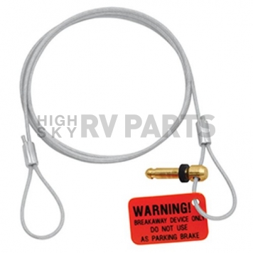 Tekonsha Trailer Breakaway Switch 48 inch Cable And Brass Pin Assembly-2