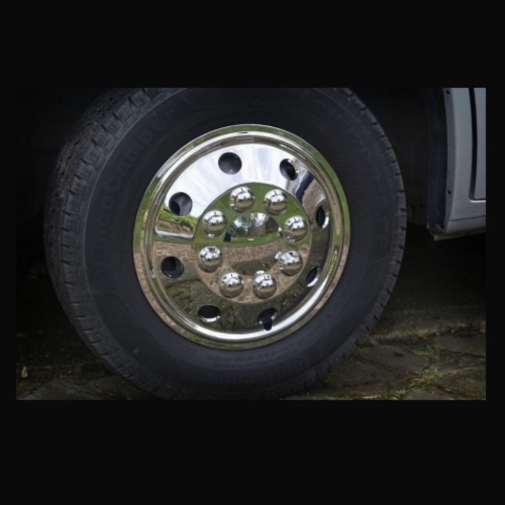 Pack of 4 Dicor SHFM65 16.5 Stainless Steel Wheel Cover, 