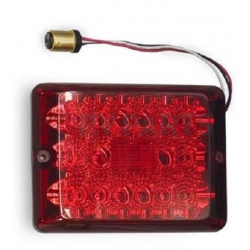 Bargman Trailer Stop/ Tail/ Turn Light LED Red Rectangular with Bulb Socket Plug-5
