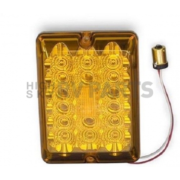 Bargman Trailer Turn Light LED Amber Rectangular with Bulb Socket Plug-2
