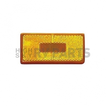 Fasteners Unlimited Tail/Marker Light Lens - 3-7/8 inch x 1-7/8 inch Amber -1