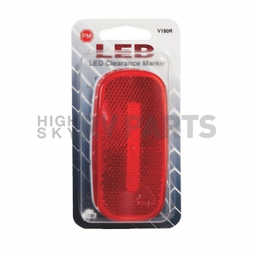 Peterson Mfg. Side Marker Clearance Light LED Oval - with Red Lens - V180R-4