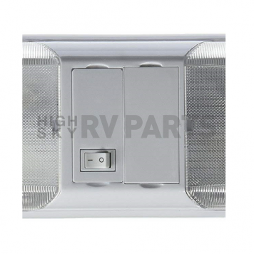 AP Products Interior RV Double Ceiling Light Clear LED - with Switch - 016-BL3003-5