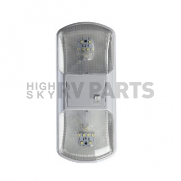 AP Products Interior RV Double Ceiling Light Clear LED - with Switch - 016-BL3003-3