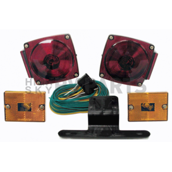 Peterson Mfg. Trailer Tail/ Side Marker Light Kit Incandescent Square Red-2