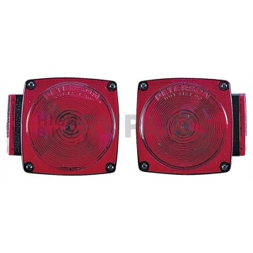 Peterson Mfg. Trailer Tail/ Side Marker Light Kit Incandescent Square Red-4