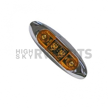 Peterson Mfg. Side Marker LED Light Mini Clearance Oval - wirh Amber Lens - V168XA-2