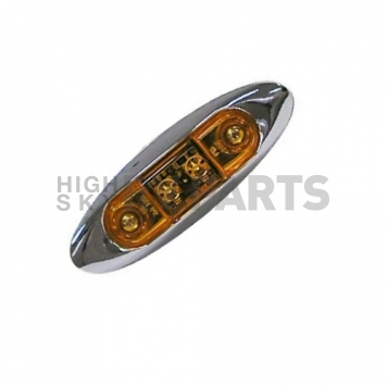 Peterson Mfg. Side Marker LED Light Mini Clearance Oval - wirh Amber Lens - V168XA-1