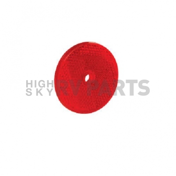 Bargman Reflector Round 3-3/16 Inch Diameter Red With Center Mounting Hole-3