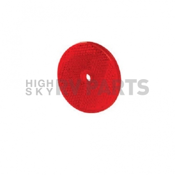 Bargman Reflector Round 3-3/16 Inch Diameter Red With Center Mounting Hole-4