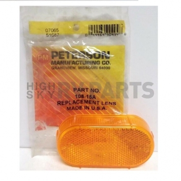 Peterson Mfg. Turn Signal-Parking-Side Marker Light Oval Amber Lens - 108-15A-7