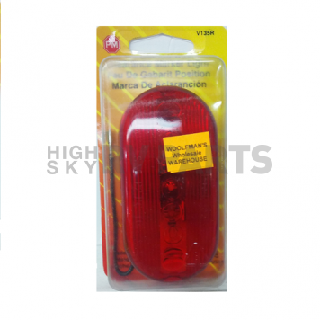 Peterson Mfg. Side Marker Clearance Light Oval - Incandescent with Red Lens - V135R-4